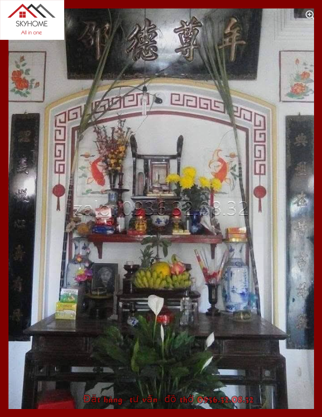 Hoành phi và câu đối thờ chữ 